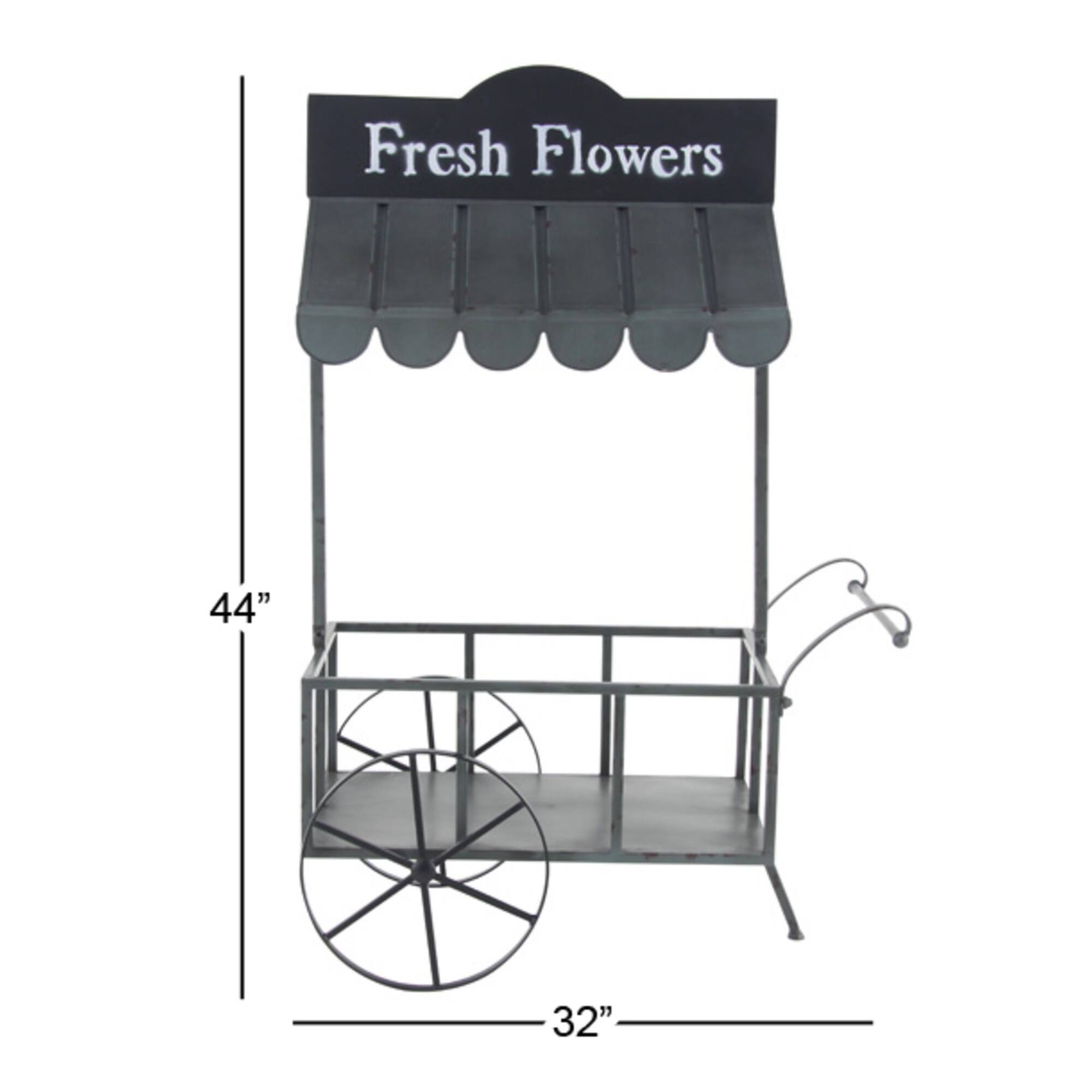 Black Metal Farmhouse Plantstand, 32" x 44"